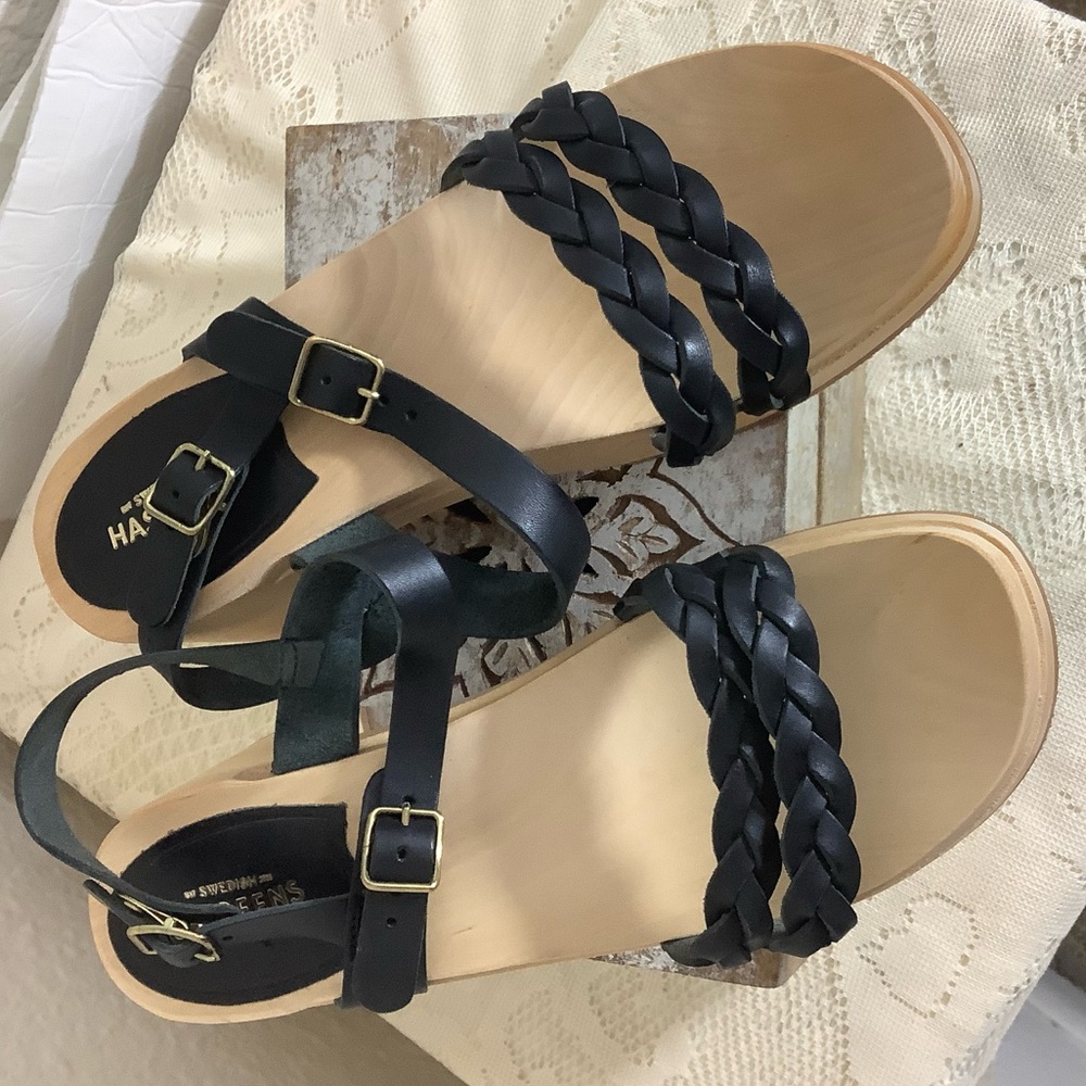 NIB Swedish Hasbeens Tanja strappy sandal Sz 9 / 39 New - Picture 6 of 14